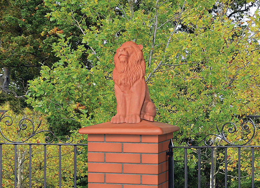 Колпак для столбов забора King Klinker LION, 445x445x520 мм